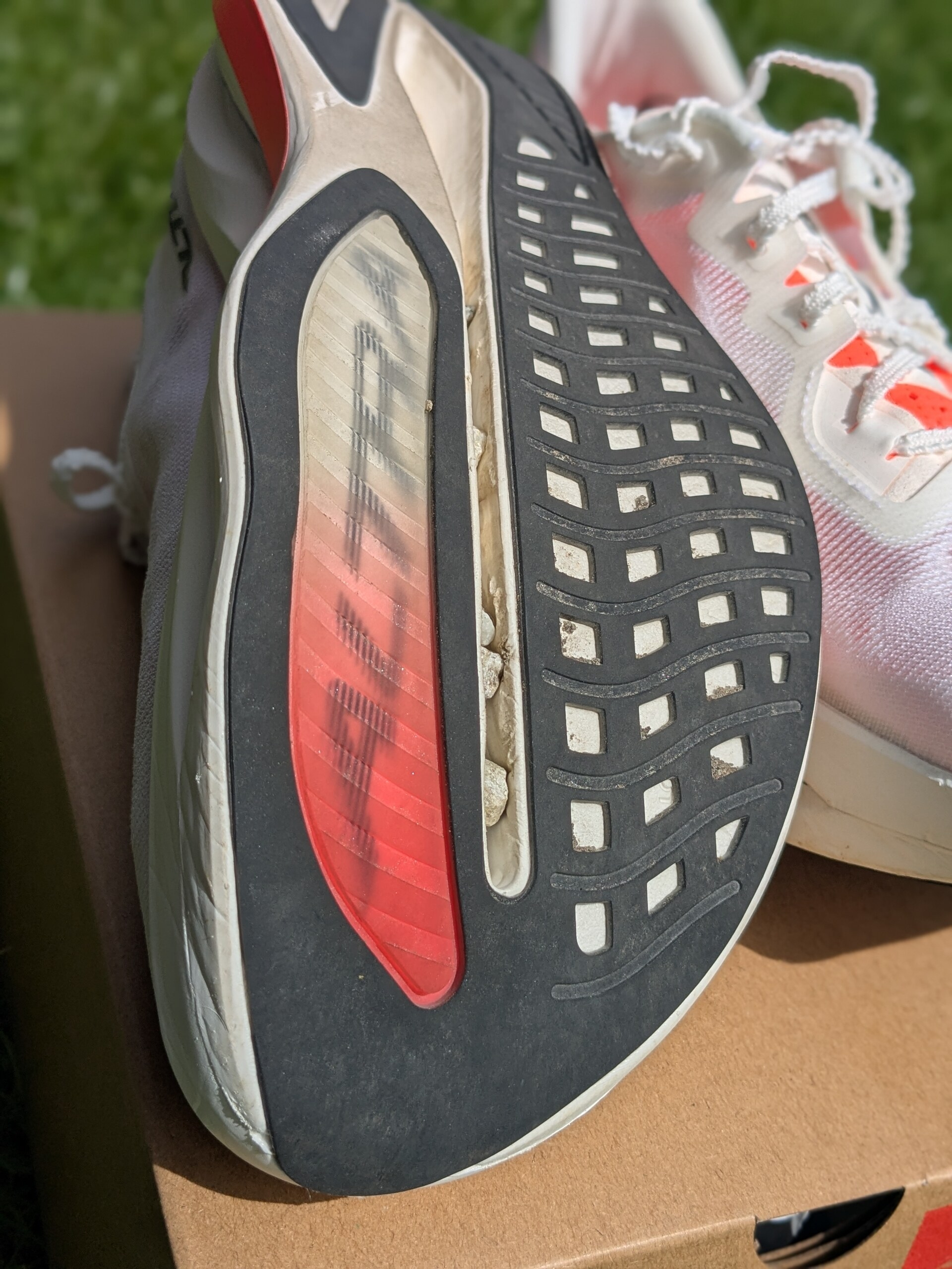 Altra Vanish Carbon 3 outsole showing the thin rubber