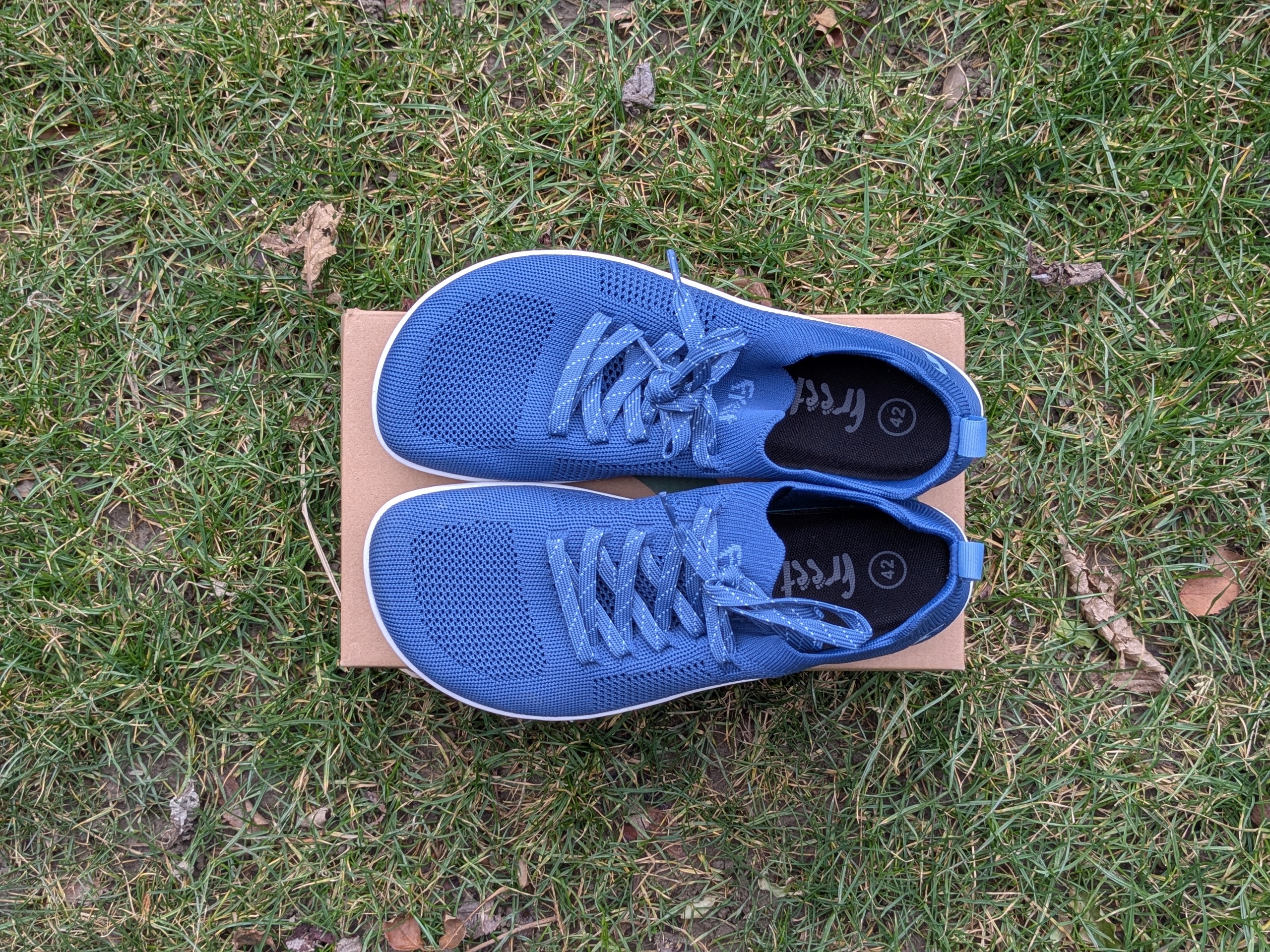 Freet Tanga 3 pair viewed from above on the shoe box