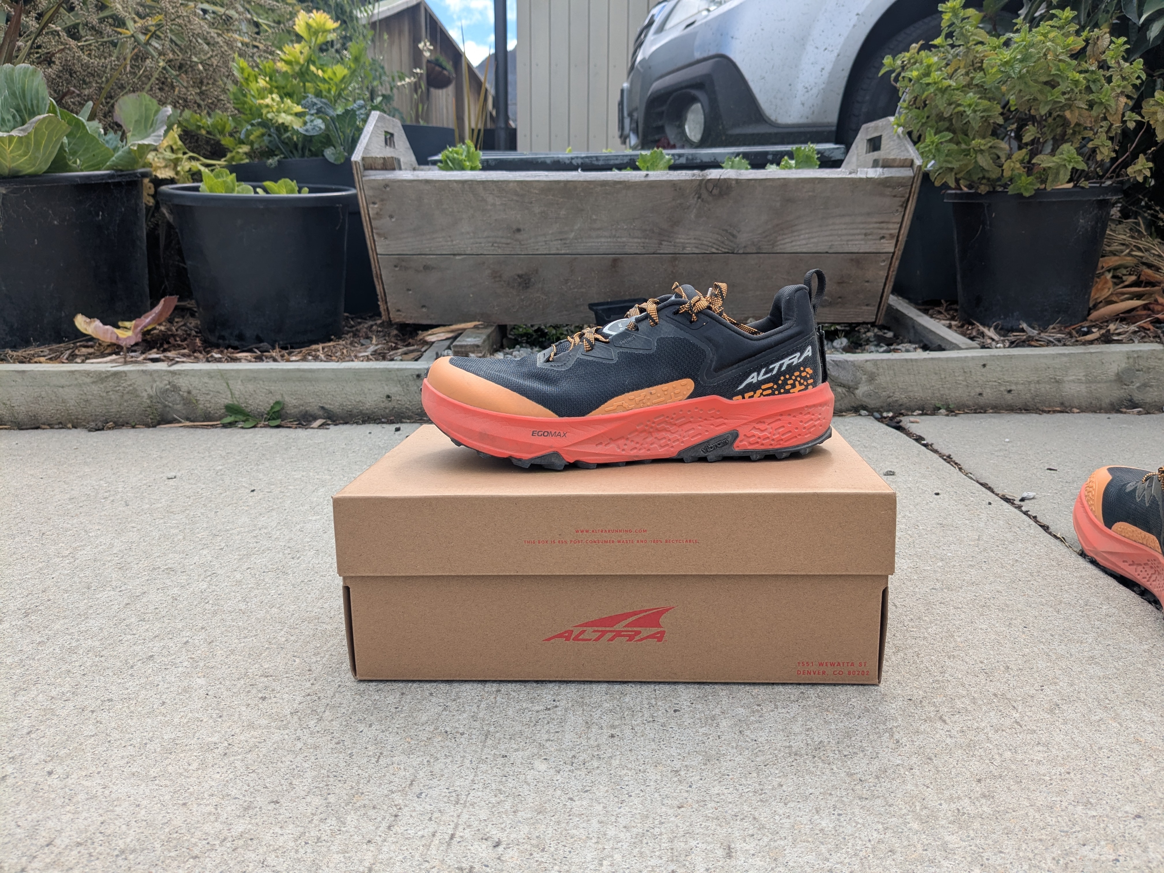 Altra Timp 6 top down view showing toe box shape