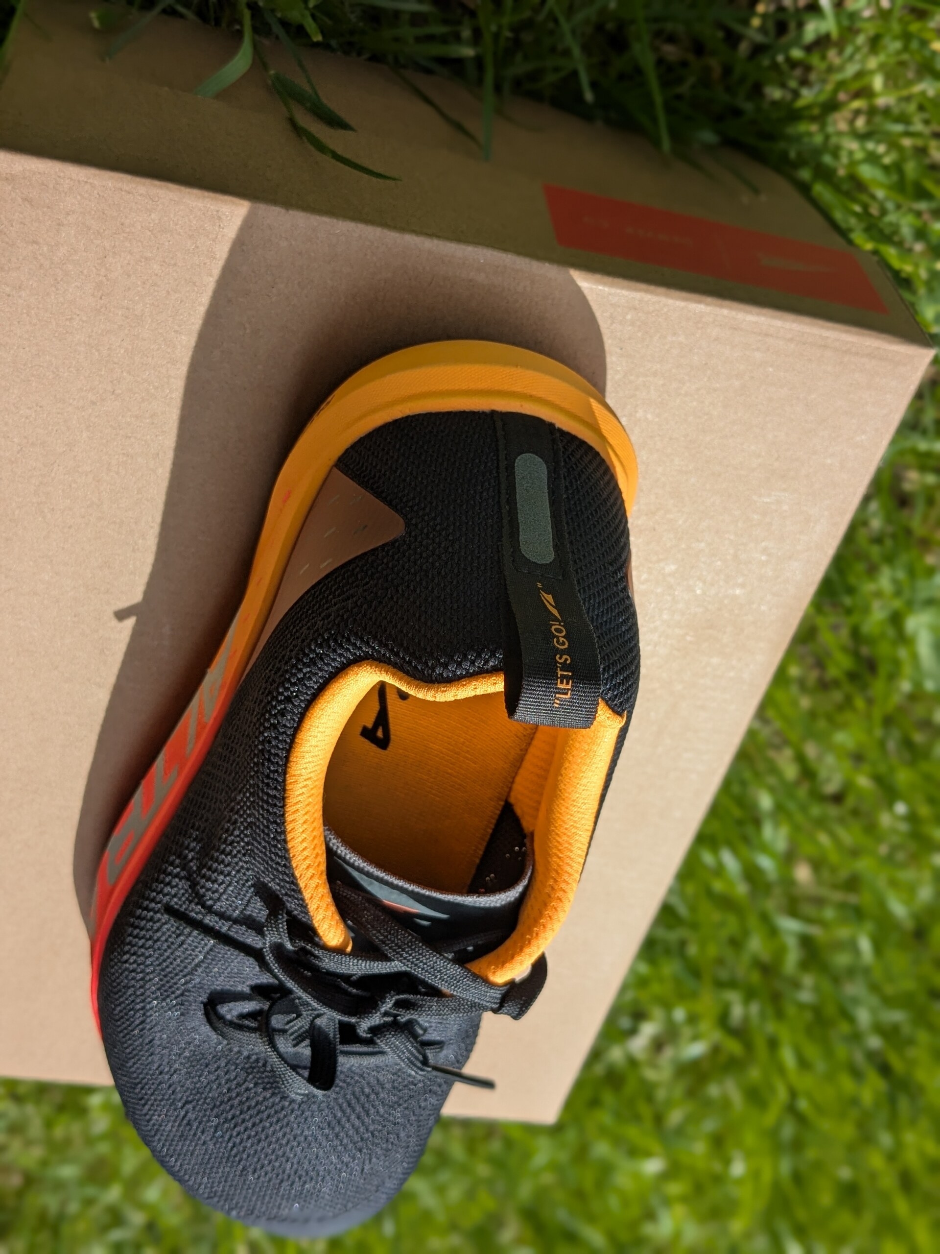 Altra Vanish Pulse heel collar and interior viewed from above