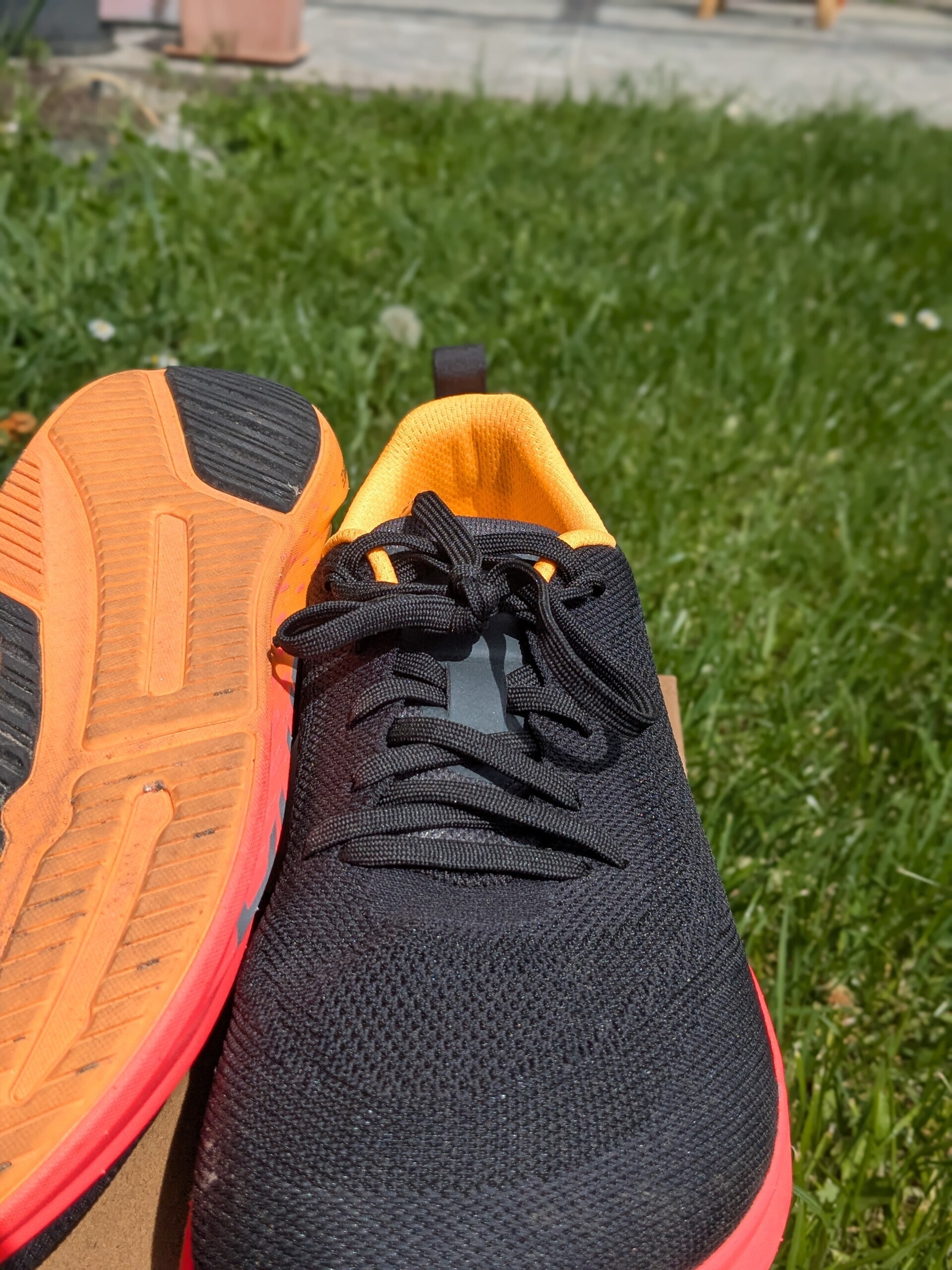 Altra Vanish Pulse toe box showing the wide, squared-off forefoot