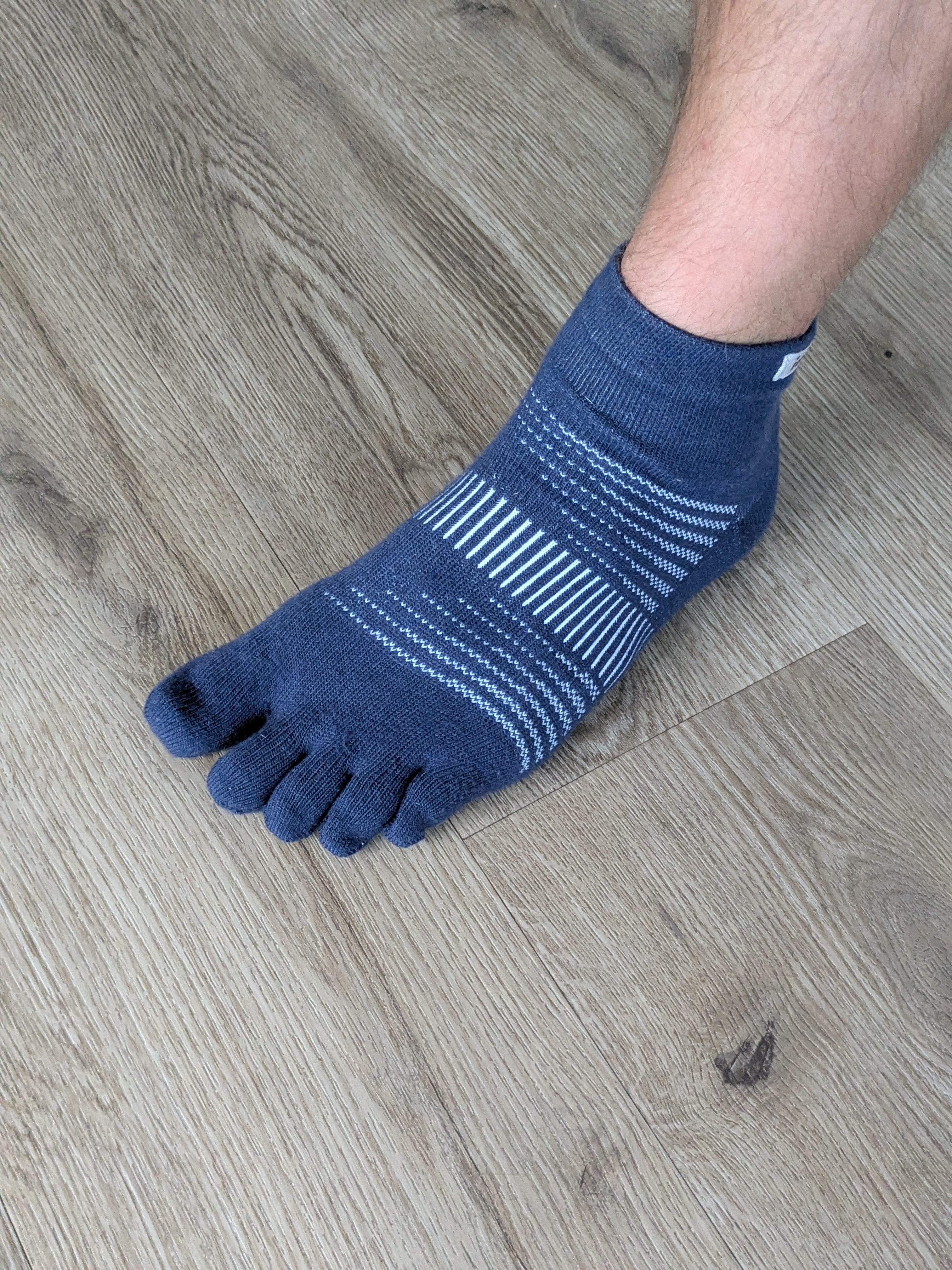 Injinji Run Original Weight Mini-Crew side profile showing ankle height